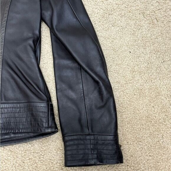 Via Spiga Genuine Leather Brown Jacket Women’s Sz XS - Picture 11 of 16